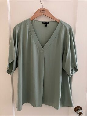 Eileen Fisher Silk V-Neck Top